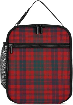 Ross Red Tartan Clans of Scotland Fashion Insulation, Reusable Handle, Portable Insulation Bag Unisex
