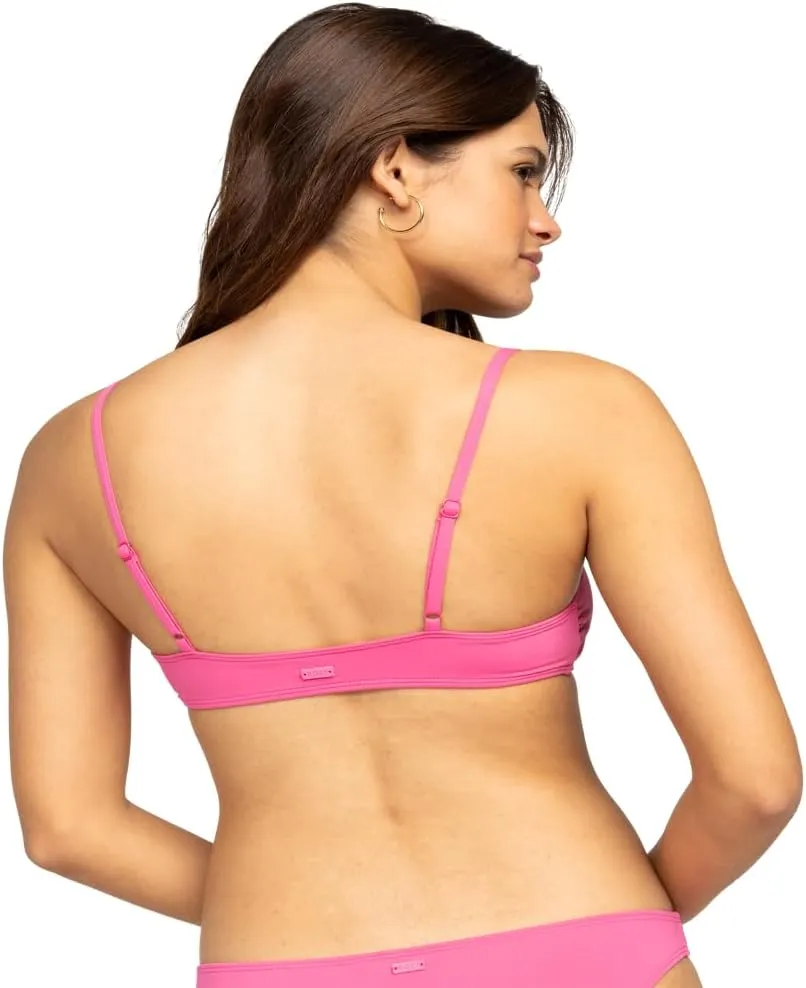 Roxy Women's Bikini 2 Piece Bralette Bathing Suit, Removable Pads-Swimsuit Top with Adjustable Straps (XS-XXL)