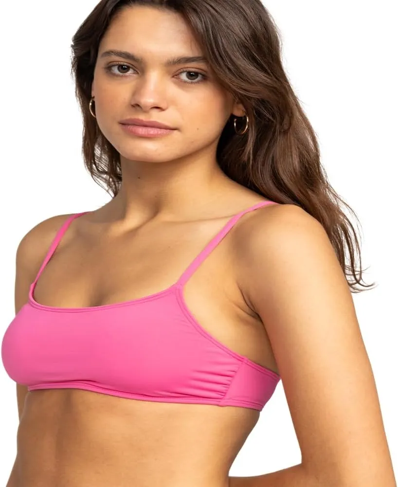 Roxy Women's Bikini 2 Piece Bralette Bathing Suit, Removable Pads-Swimsuit Top with Adjustable Straps (XS-XXL)