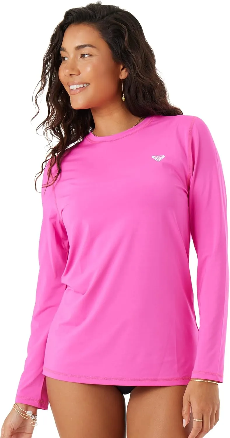 Roxy Women's Rashguard – UPF 50 , Surf, Hiking, Beach Volley, Workout, Yoga, Quick-Dry Swim Shirt