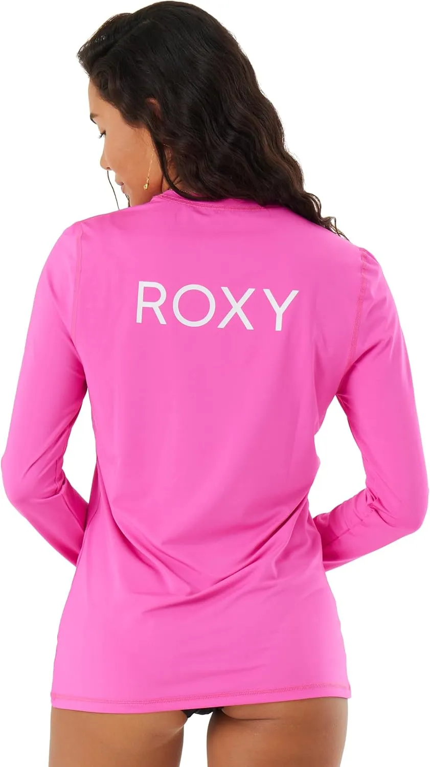 Roxy Women's Rashguard – UPF 50 , Surf, Hiking, Beach Volley, Workout, Yoga, Quick-Dry Swim Shirt