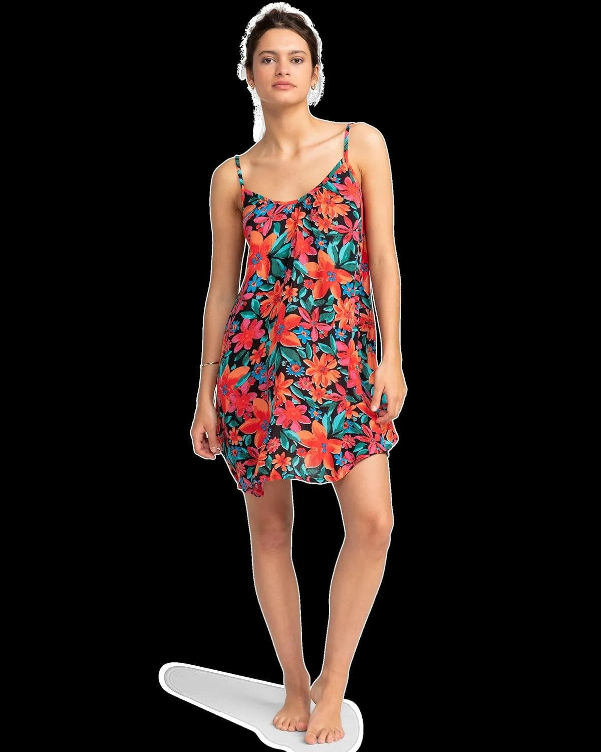Roxy Women's Summer Casual Sundress Cover-up, Sleeveless Mini Dress for Beach, Pool, and Resort Wear