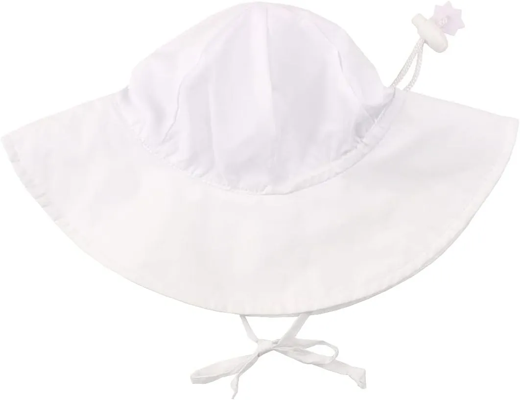 RuffleButts® Baby/Toddler Girls Baby/Toddler Sun Hat with UPF 50  Sun Protection and Floppy Wide Brim