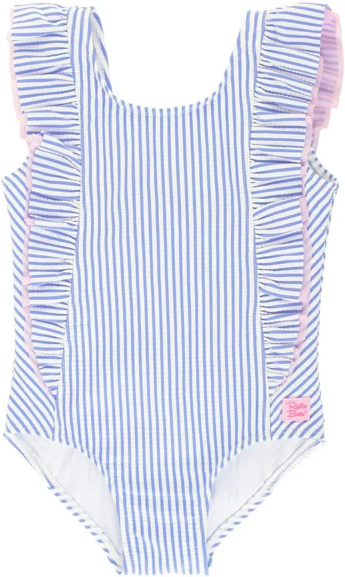 RuffleButts® Baby/Toddler Girls Ruffle Strap One Piece Swimsuit w/UPF 50  Sun Protection