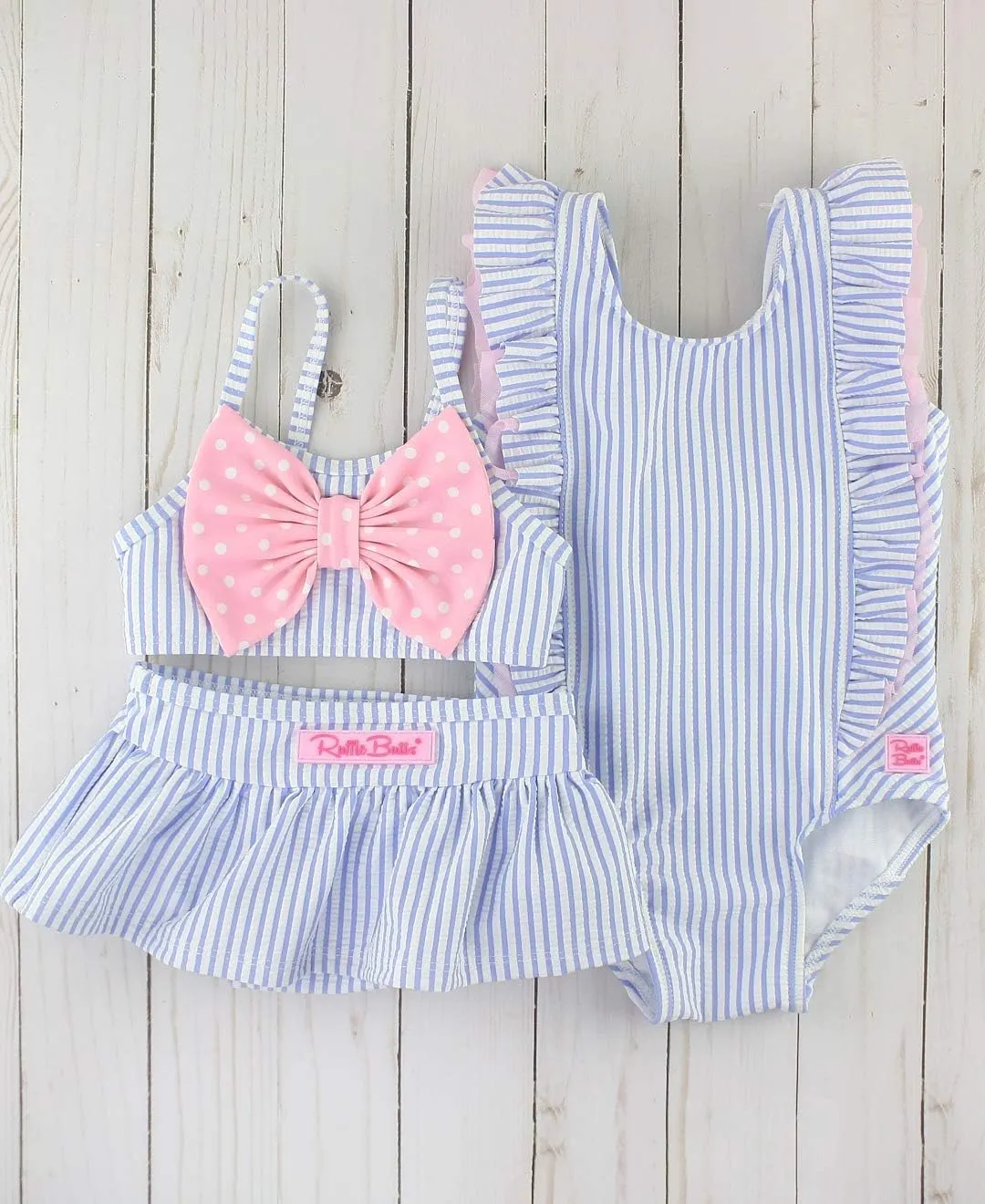 RuffleButts® Baby/Toddler Girls Ruffle Strap One Piece Swimsuit w/UPF 50  Sun Protection