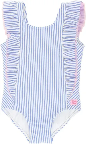RuffleButts® Baby/Toddler Girls Ruffle Strap One Piece Swimsuit w/UPF 50  Sun Protection