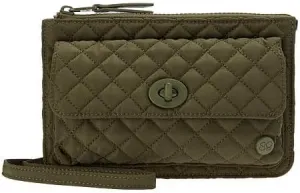 Samantha Brown To-Go RFID Quilted Crossbody Wallet (Olive Green)
