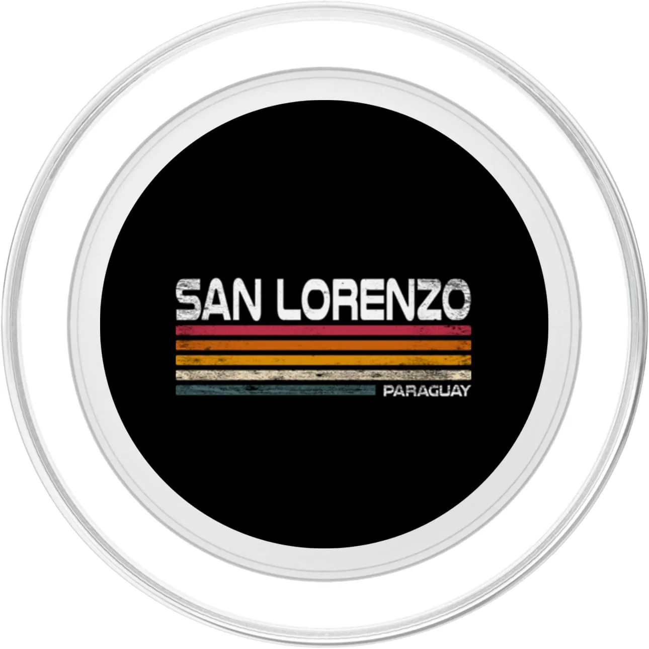 San Lorenzo Paraguay Retro Design Paraguayan City PopSockets PopGrip for MagSafe