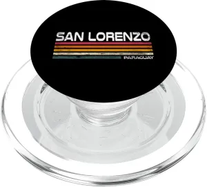 San Lorenzo Paraguay Retro Design Paraguayan City PopSockets PopGrip for MagSafe