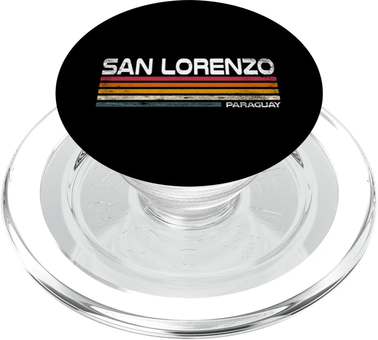 San Lorenzo Paraguay Retro Design Paraguayan City PopSockets PopGrip for MagSafe