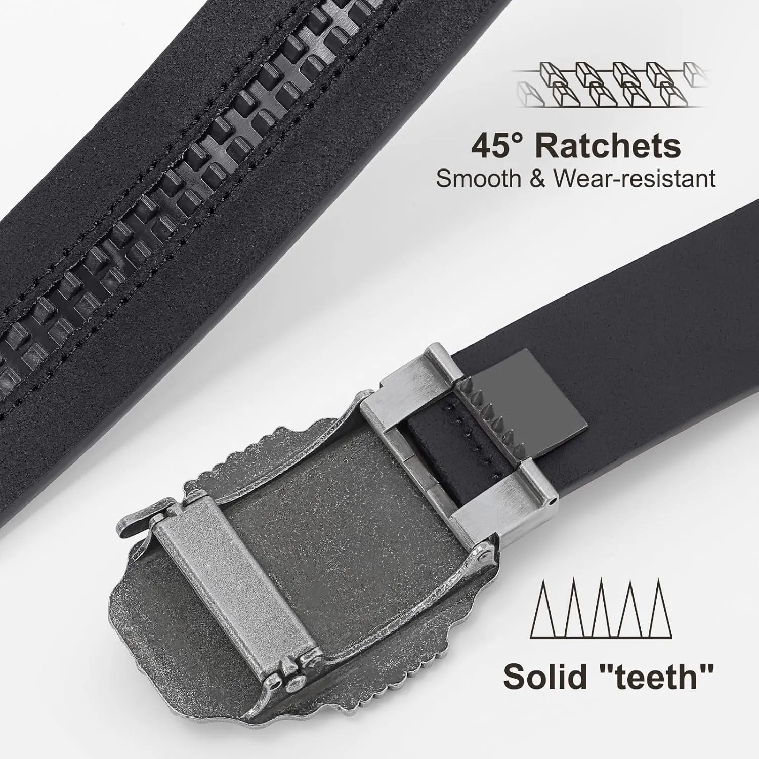 SANSTHS Ratchet Cowboy Belt, Western Ratchet Belts for Men Ratchet Western Belt with Automatic Cowboy Buckle