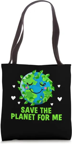 Save Planet for Me Sustainable Wildlife Zero Waste Tote Bag