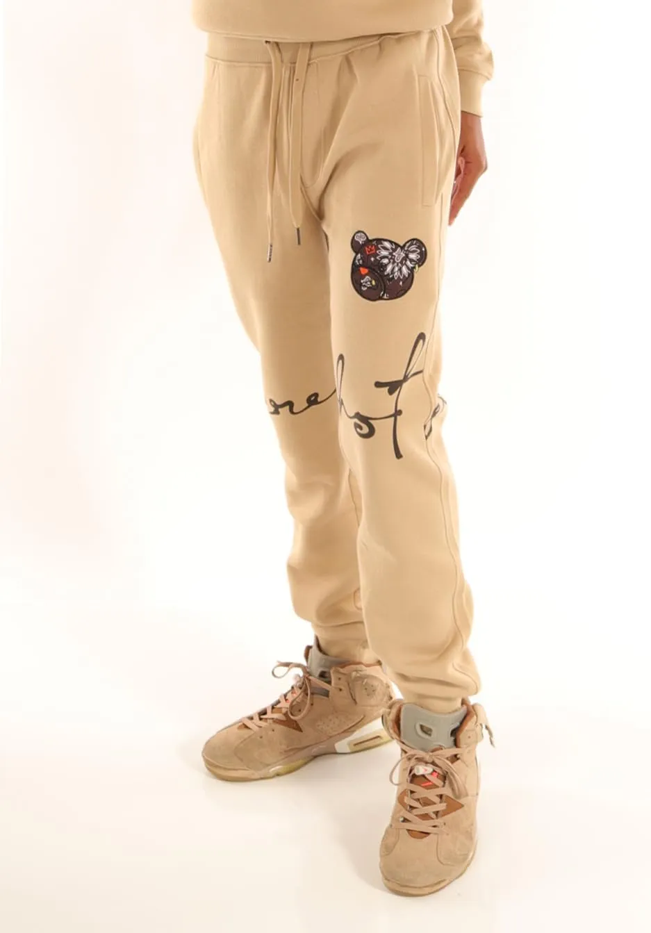 SCREENSHOT Mens Hip Hop Premium Classic Fit Urban Fleece Pants - Street Fashion Sweatpants Ribbed Wasteband with Drawstring