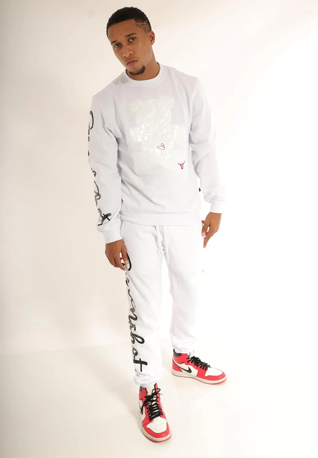 SCREENSHOT Mens Hip Hop Premium Classic Fit Urban Fleece Pants - Street Fashion Sweatpants Ribbed Wasteband with Drawstring