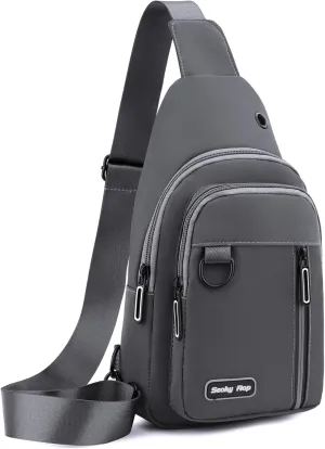 Seoky Rop Sling Bag for Women Men One Shoulder Crossbody Bag Backpack Fanny Pack Cross Body Bags for Travel Day Trip Grey