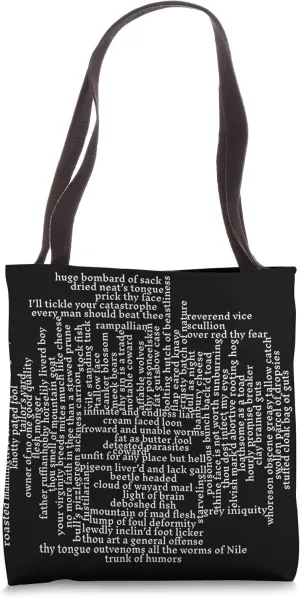 Shakespeare Insults Funny Shakespeare Quote Design Tote Bag