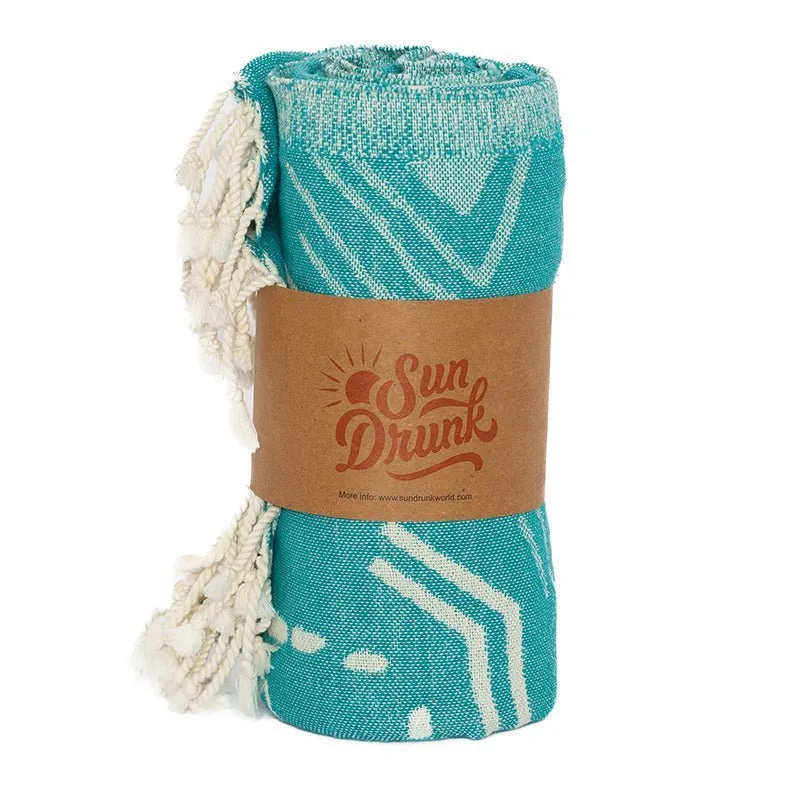 Shark Turquoise - Turkish Towel by Sun Drunk