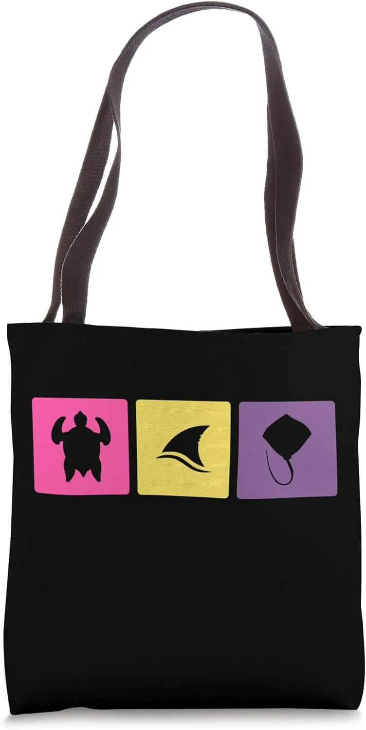 Sharks Turtles And Stingray for Ocean Animal Lover Tote Bag