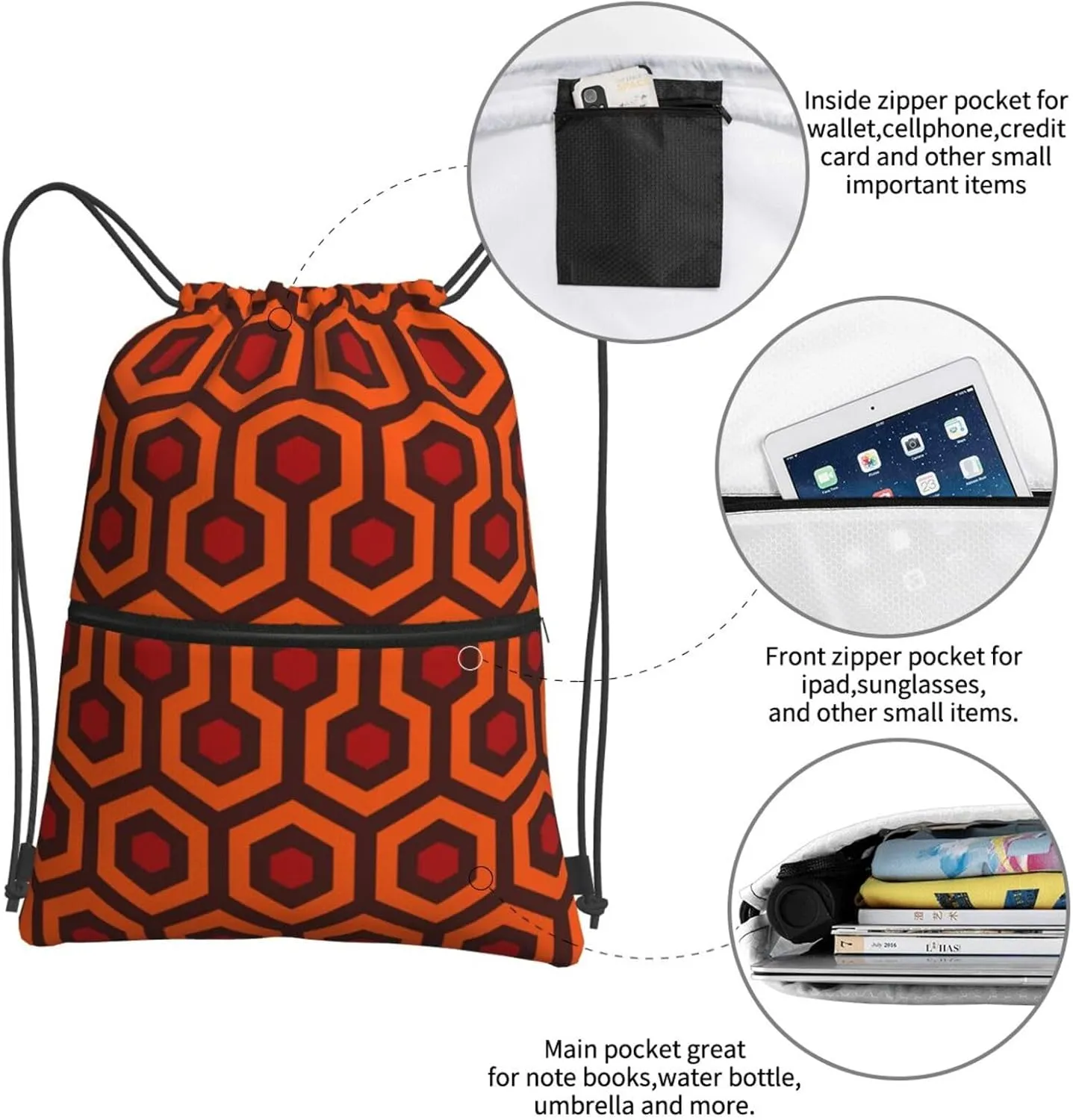 Shining Overlook Drawstring Backpack String Bag Sackpack Cinch For Gym Shopping Sport Yoga