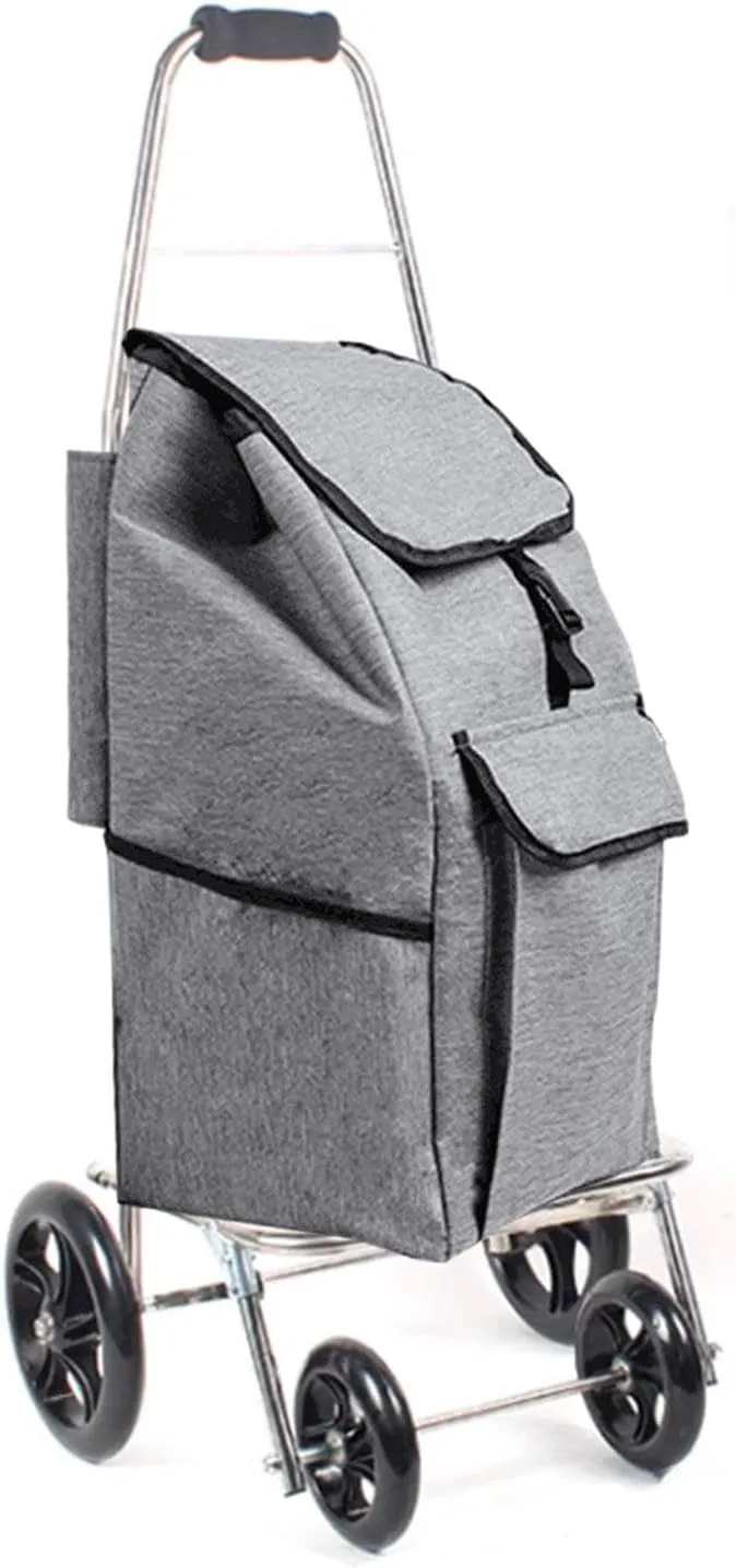 Shopping Trolley Replacement Bag Easy Carrying Shopping Cart Bag Thickened Trolley Handtruck Bag for Office Grey
