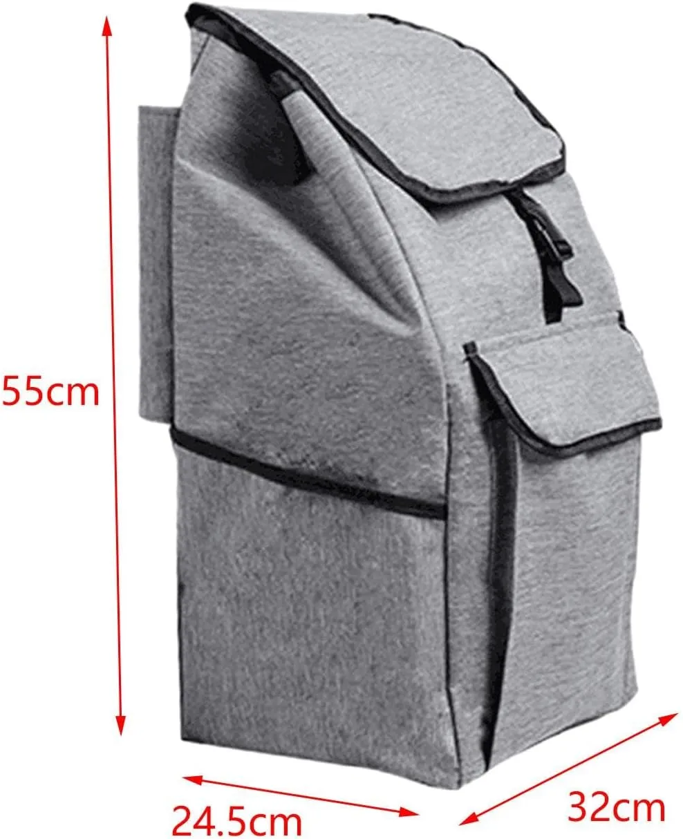 Shopping Trolley Replacement Bag Easy Carrying Shopping Cart Bag Thickened Trolley Handtruck Bag for Office Grey