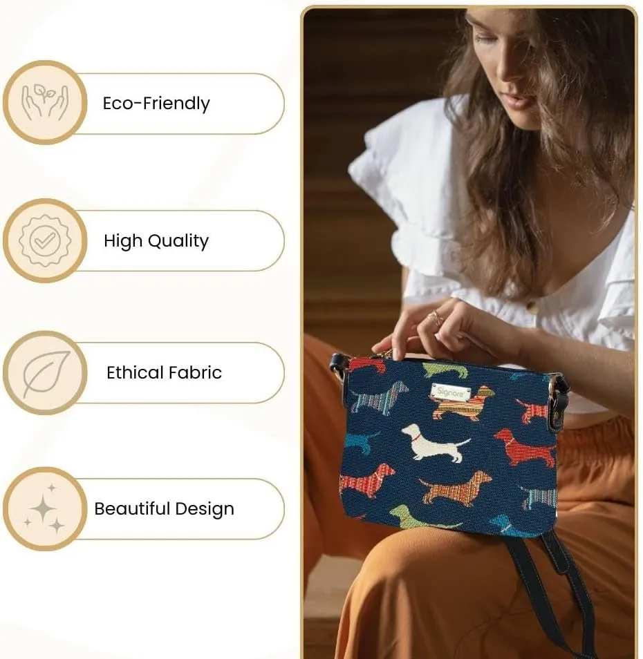 Signare Tapestry Crossbody Bag Sling Shoulder Purse for Women