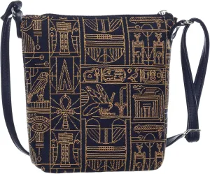 Signare Tapestry Egyptian Design Small Crossbody Bag Sling Purse For Women (SLING-BM-EGYPT)