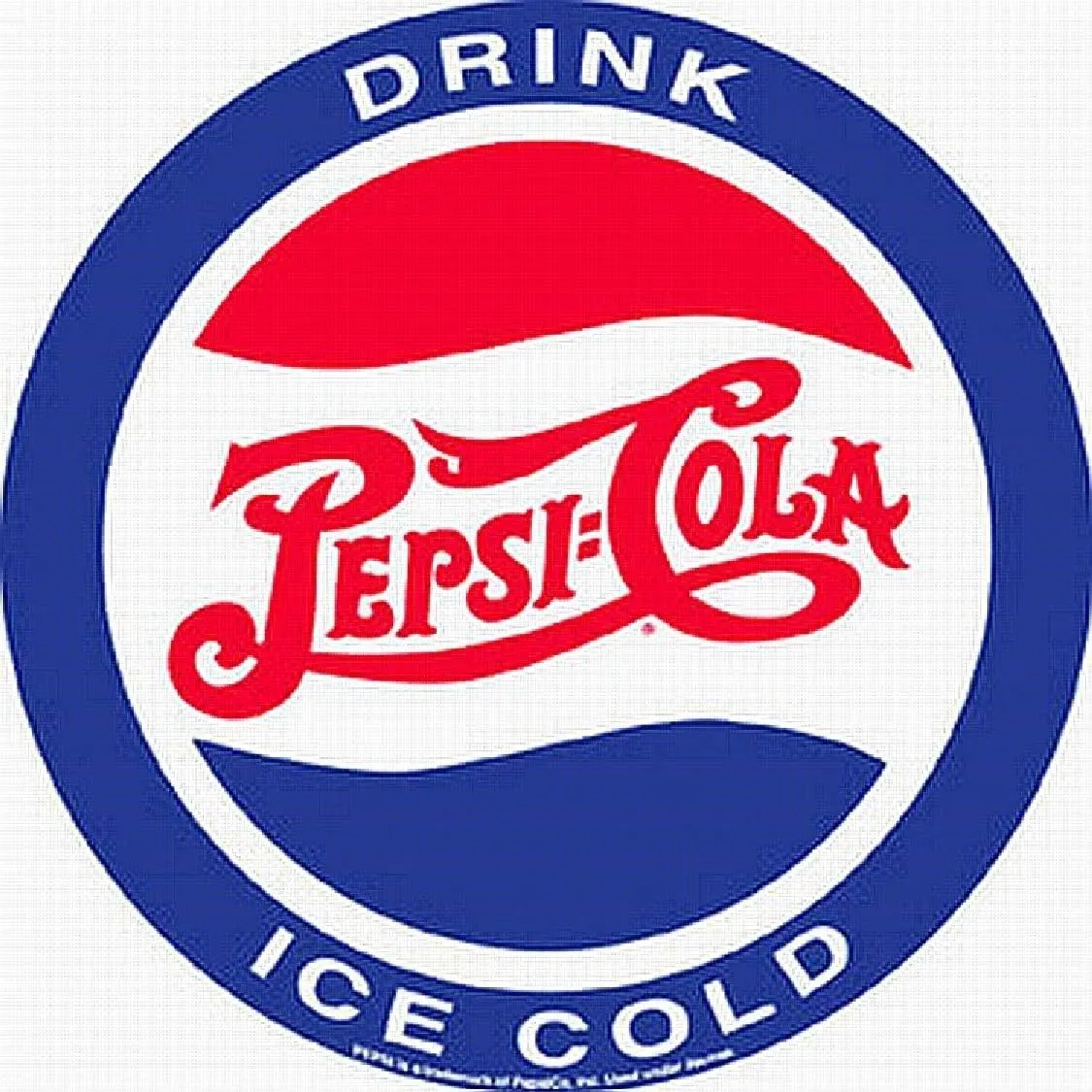 Signs 4 Fun Round Sign | Pepsi – Drink Ice Cold Sign | 12” Diameter | Embossed Aluminum Sign | Made in the USA