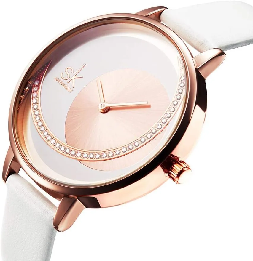 Simplicity Creative Women Watch Genuine Leather Elegant Women Watches Ladies Business Wristwatch