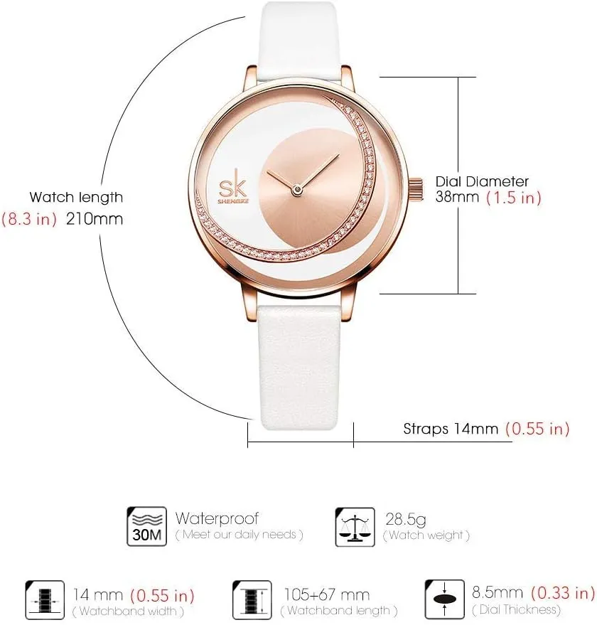 Simplicity Creative Women Watch Genuine Leather Elegant Women Watches Ladies Business Wristwatch