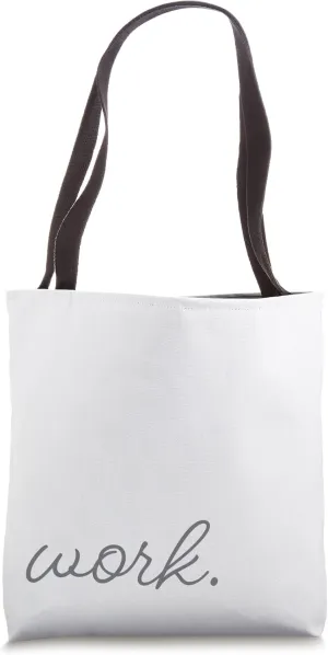 Simplistic, Minimalist Design Work Tote Bag