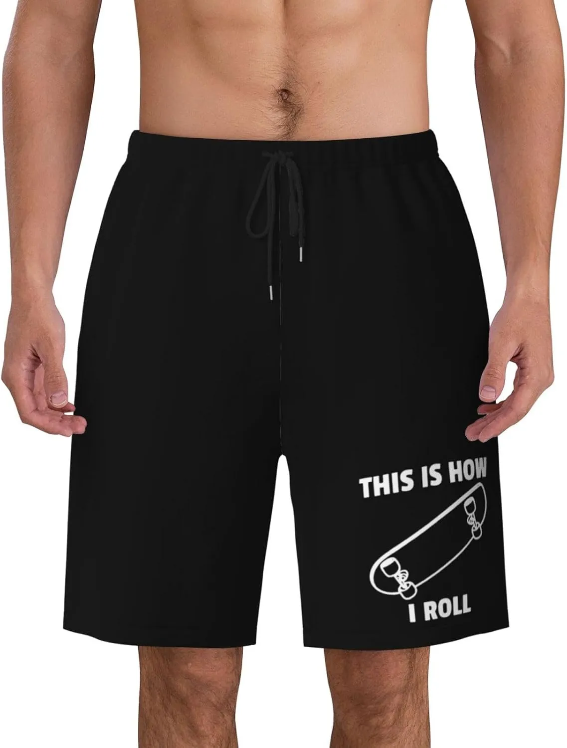 Skateboarding Skateboard Mens Swim Trunks Quick Dry Board Shorts 7" - Hawaii Beach Swimwear