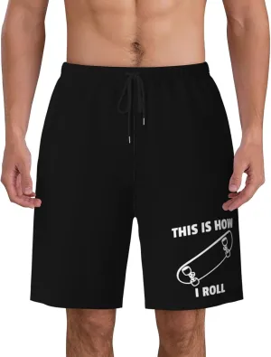 Skateboarding Skateboard Mens Swim Trunks Quick Dry Board Shorts 7" - Hawaii Beach Swimwear