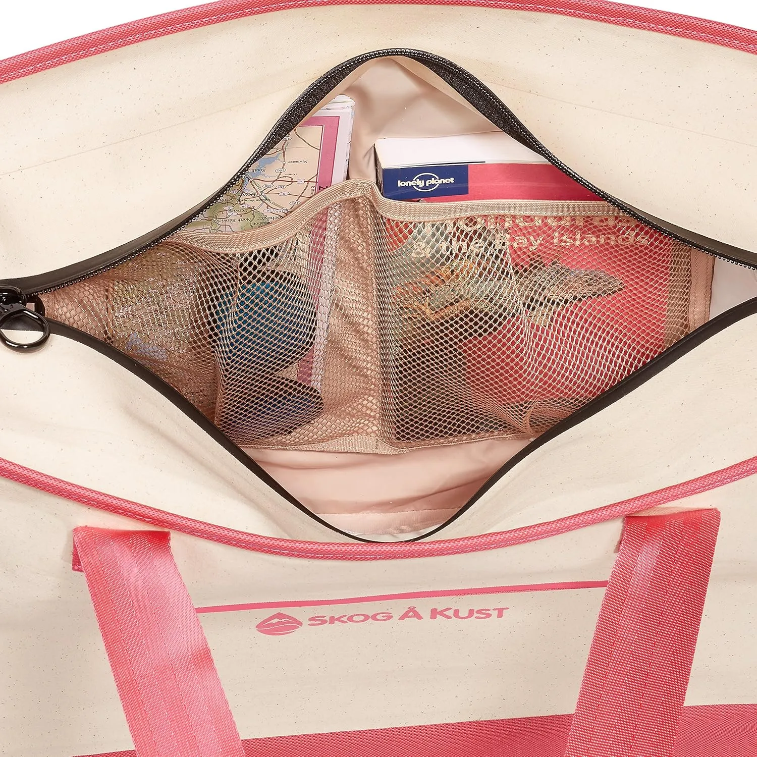 Skog Å Kust ToteSak Waterproof Tote Beach Bag with Airtight Zipper