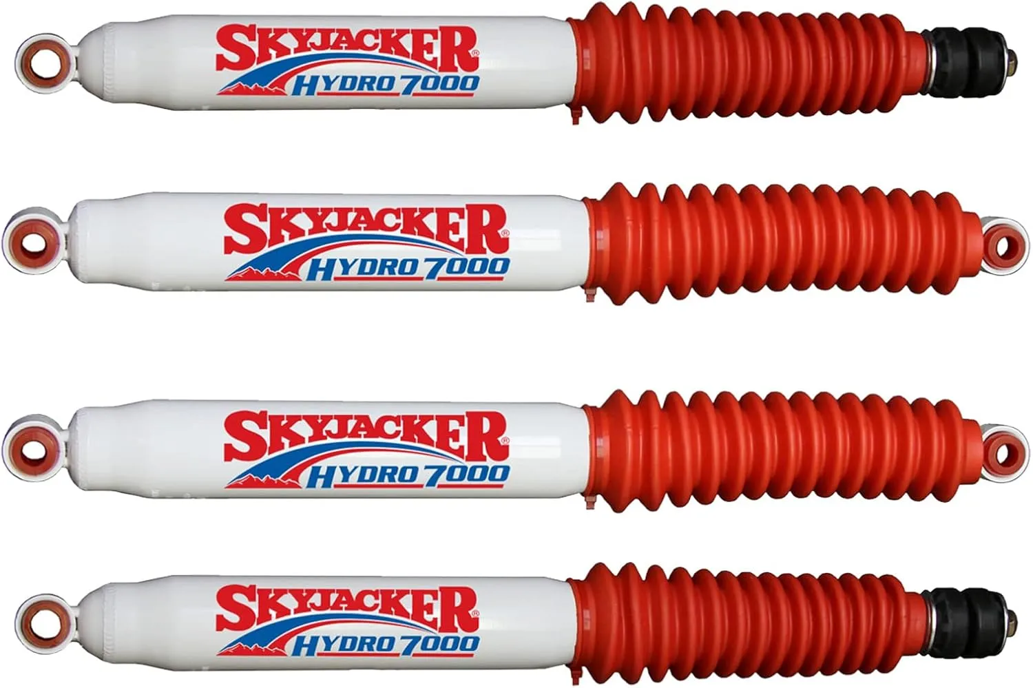 Skyjacker 7000 Series Pair of Front and Rear Hydro Shock Absorbers for 2005-2016 Ford F250 Super Duty F350 Super Duty 4WD with 0-3" Lift | Includes TrendsAuto Decal | H7091 H7060