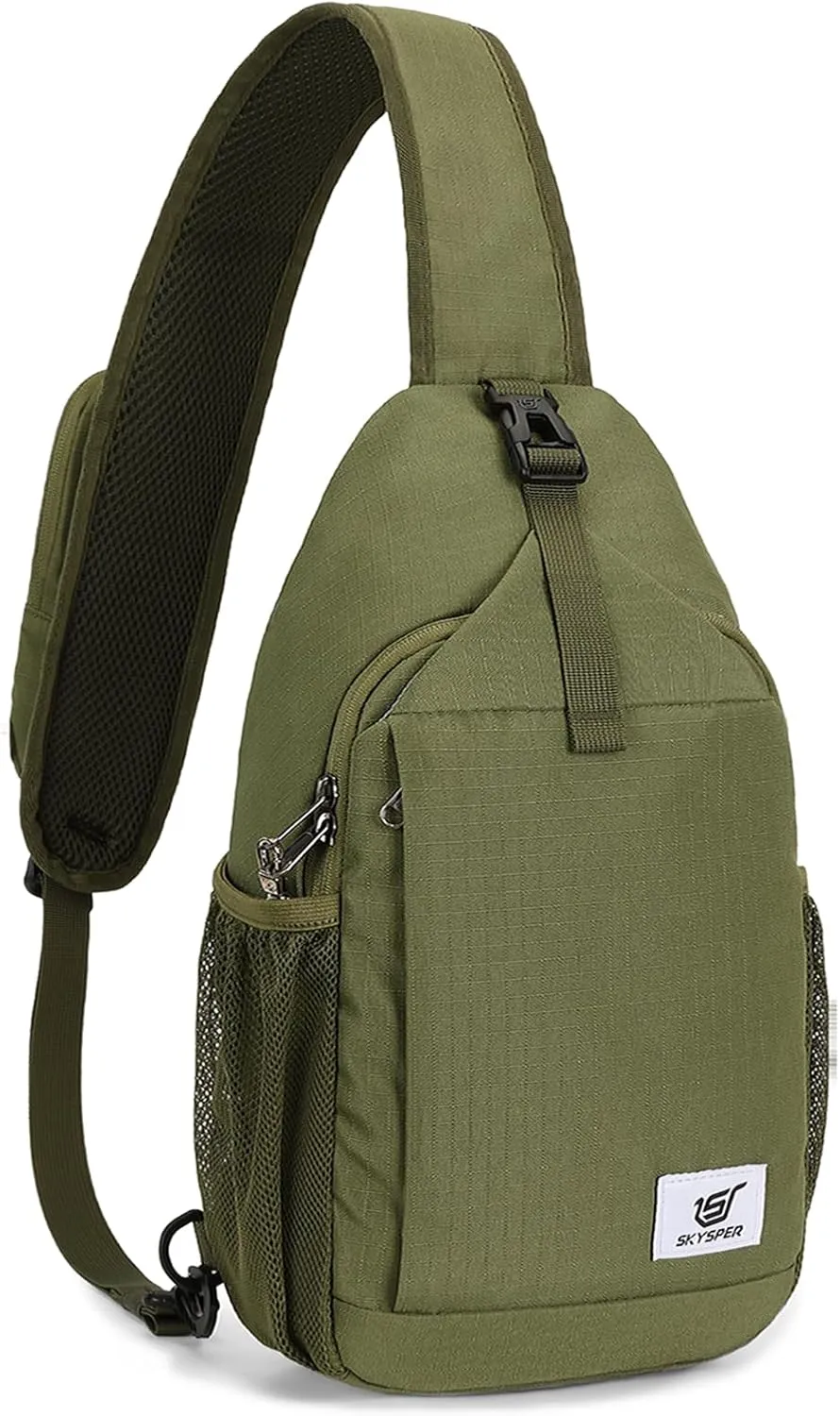 SKYSPER Sling Bag RFID Cross Body Bag Recycled Crossbody Backpack Travel Daypack