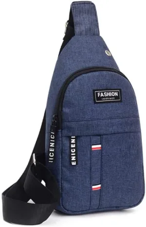 Sling Backpack, Crossbody Bag Single-shoulder Bag Chest Bag Anti-Theft With Cable Hole Outdoor Travel Hiking Daypack (Dusty Blue)