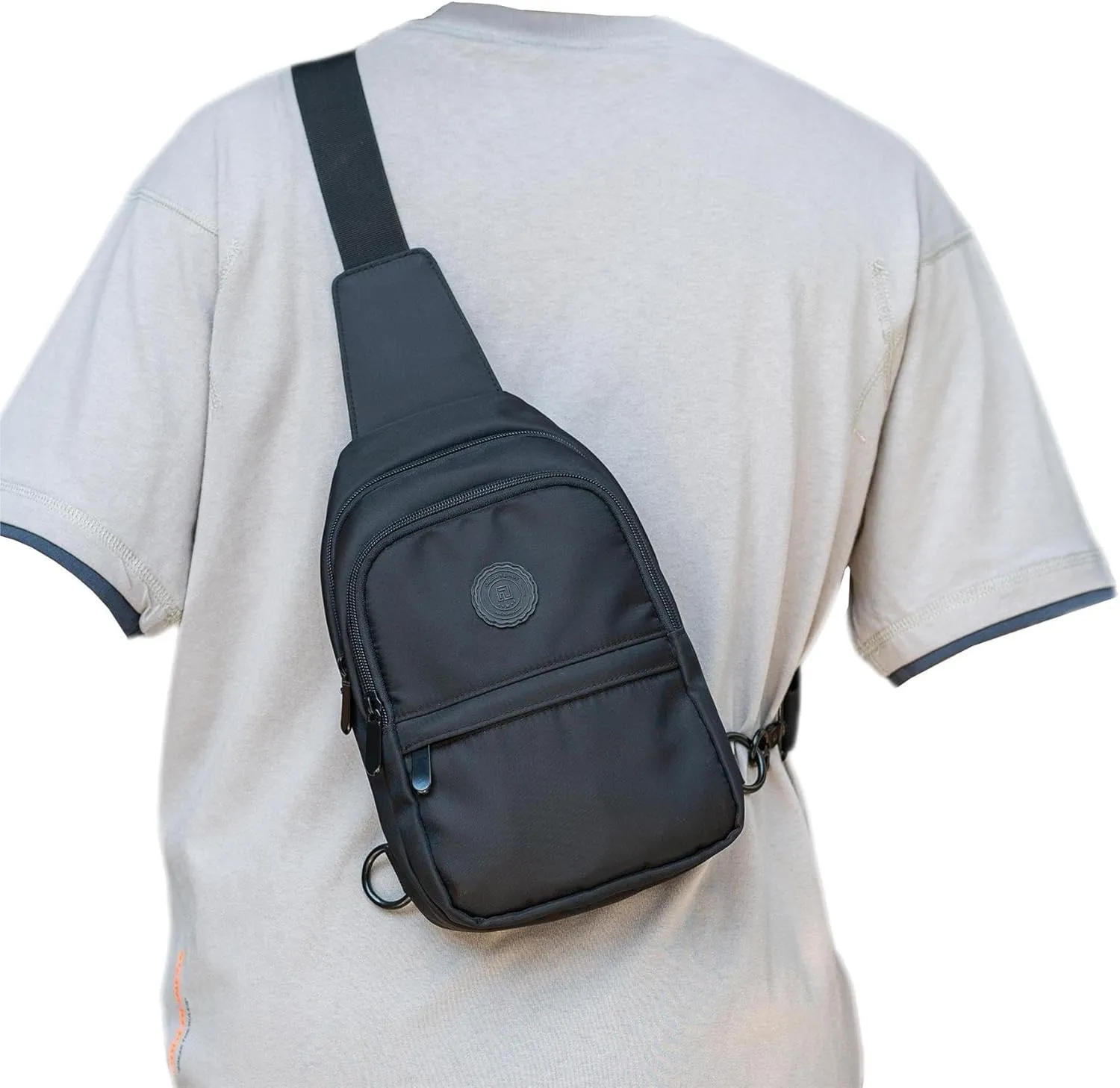 Sling Bag for Men Crossbody Side Bag Man Sling Backpack Waterproof Black for Hiking Travel