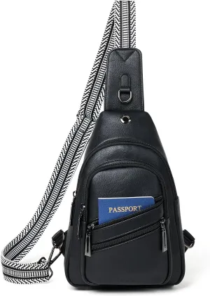 Sling Bag for Women Crossbody Purse Leather Crossbody Bag Fanny Pack Chest Pack for Travel Everyday Vacation