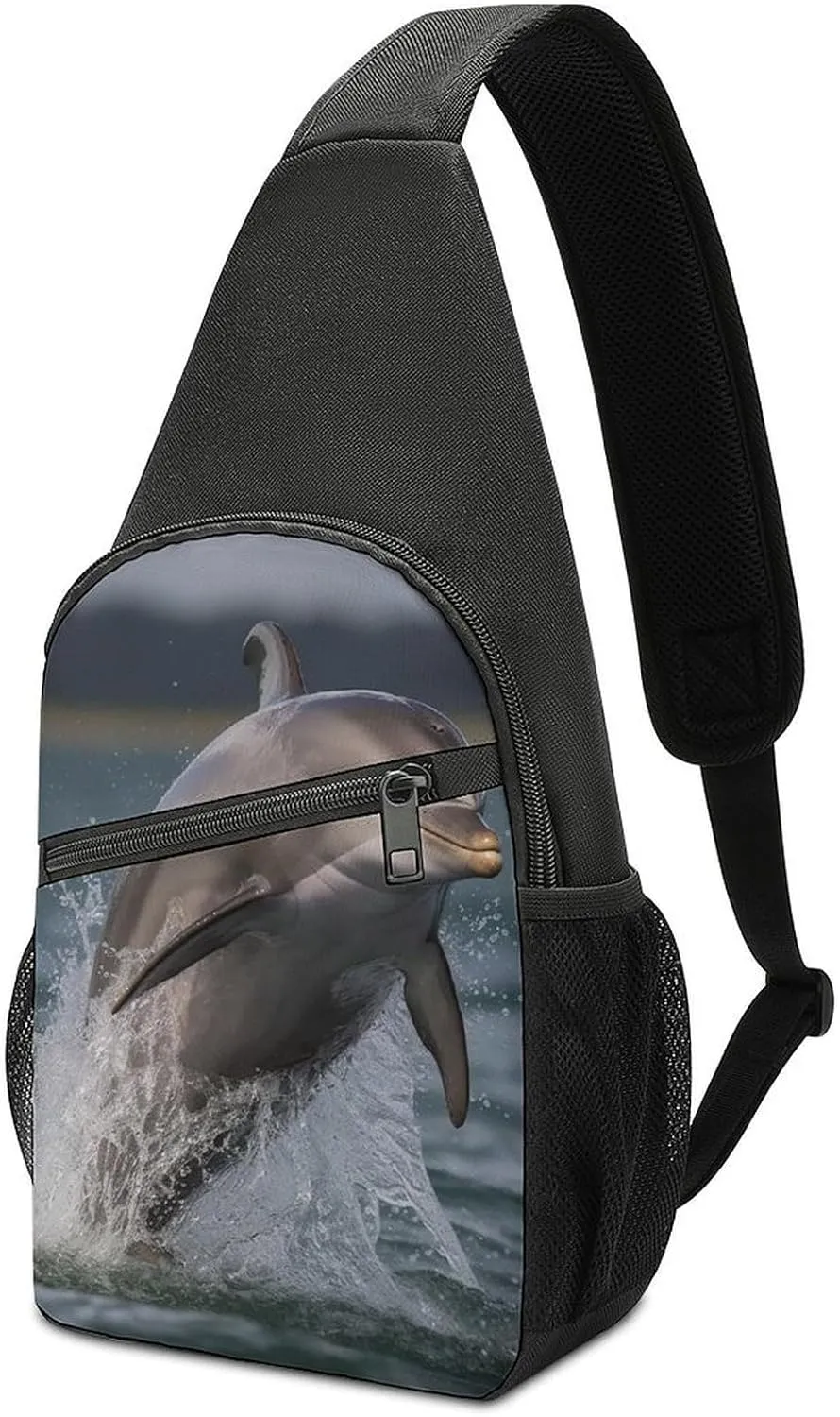 Sling Bags Cool Dolphin Crossbody Bag for Women Men Cross Body Bag for Travel Hiking Shopping