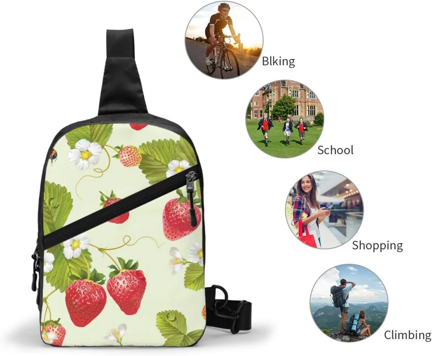 Small Crossbody Sling Backpack Anti Theft Backpack For Traveling Chest German Shepherd Dog Lovers Shoulder Bag For Men Women