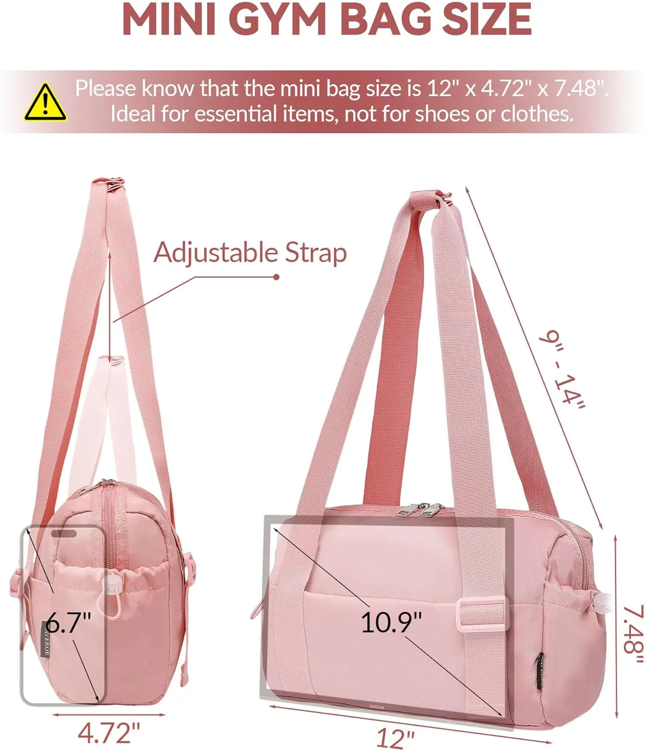 Small Gym Bag for Women Mini Duffle Bag with Wet Compartment, Lightweight Waterproof Cute Tote for Girls Workout Sport Travel