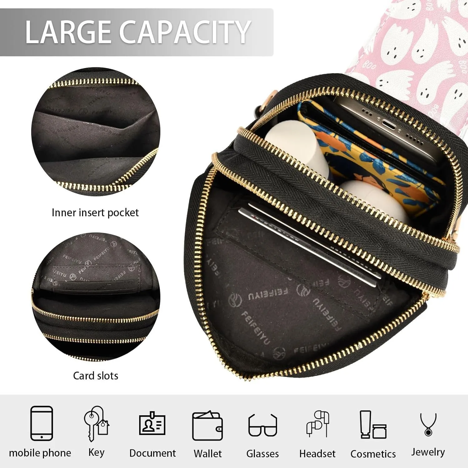 Small Sling Bag for Women Vintage Coffee House Trendy Crossbody Bag Fashion Waist Packs Retro Leather Chest Bag