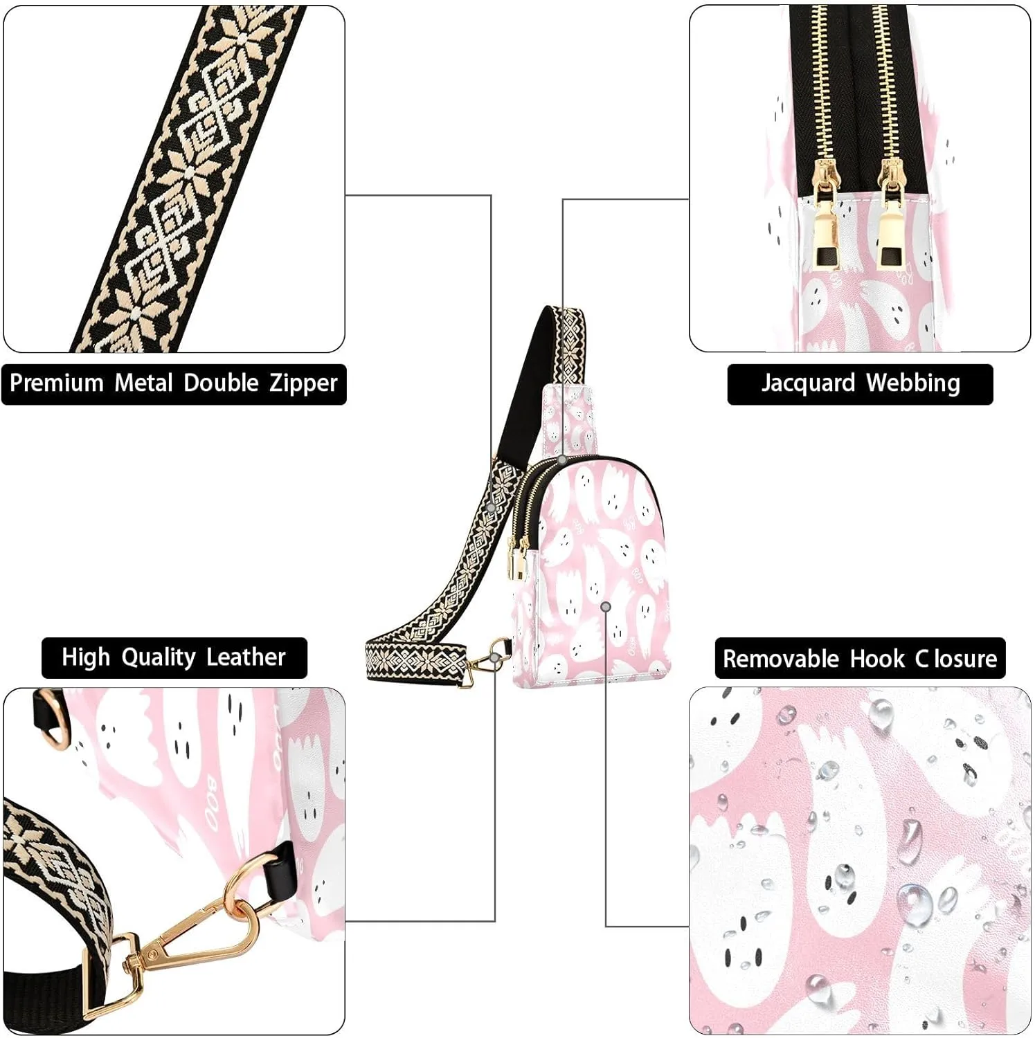 Small Sling Bag for Women Vintage Coffee House Trendy Crossbody Bag Fashion Waist Packs Retro Leather Chest Bag