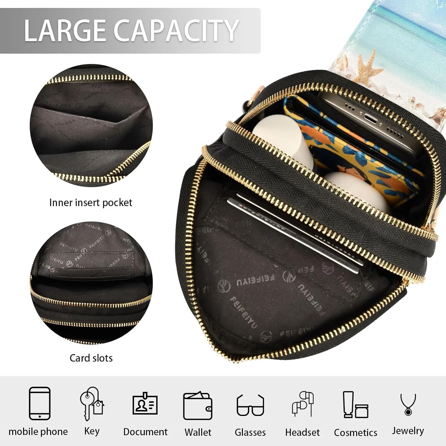 Small Sling Bag Spring Flowers Bicycle Trendy Crossbody Bag Fashion Waist Packs Pink Butterfly Leather Chest Bag