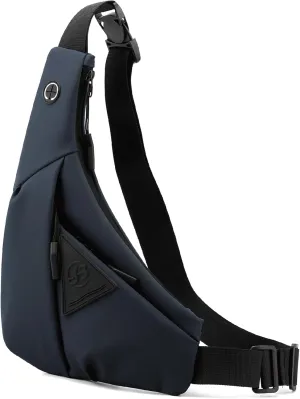 Small Sling Shoulder Crossbody Bag Men Women, Lightweight Anti-theft One Strap Casual Chest Bag Slim Backpack for Outdoor Walking Trip Hiking Biking Navy Blue