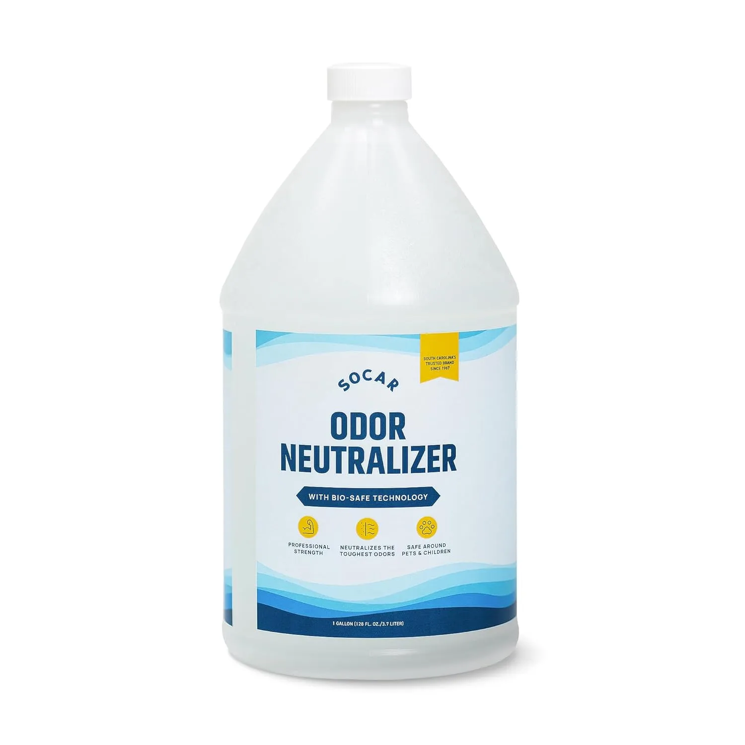 SOCAR Odor Eliminator for Strong Odor 128oz Strongest Strength Odor Neutralizer Spray, Deodorizer for Home, Pets, Office, Gym, Room, Carpet, Upholstery, and Car, Smell Remover without Adding Fragrance