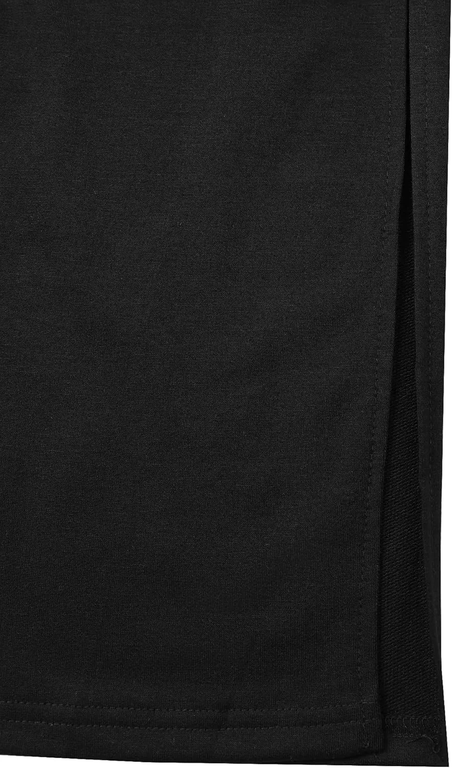 SOFIA'S CHOICE Women's Midi Skirt Drawstring High Waist Slit Skirts with Pockets