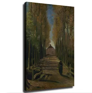SongYul Avenue of Poplars in Autumn By Vincent Van Gogh Poster Canvas Wall Art Painting Print Painting Suitable for Bedroom Dormitory Living Room and Other-Unframe-style-12x18inch(30x45cm)