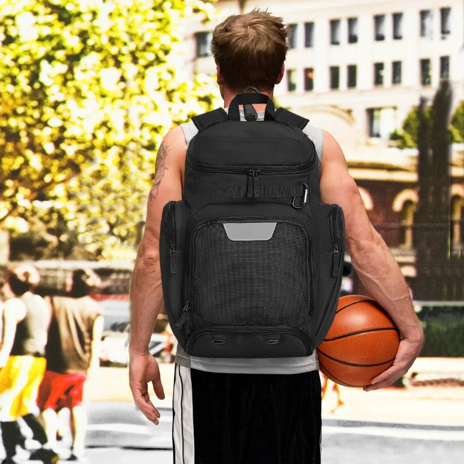 Spacious Basketball Gym Bag with Dedicated Compartments